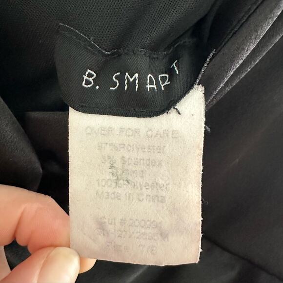 Vintage B. Smart Black Satin Ruched Mini Cocktail Dress Womens Size 7/8 - Picture 4 of 9